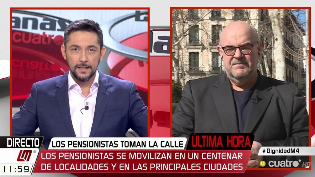 Esteban Beltrán: "Se enfrentan a multas que pueden cubrir una pensión entera por manifestarse"