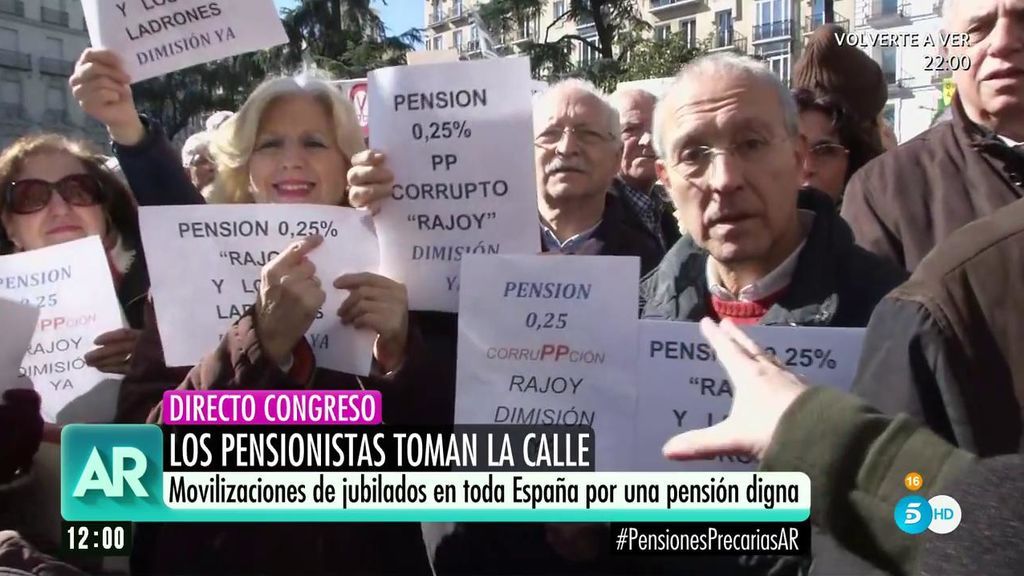 Los pensionistas toman las calles de España contra el Gobierno: “El 0,25% es una mierda”