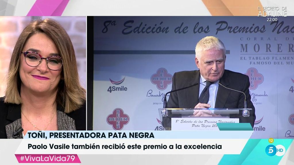 Toñi Moreno y Paolo Vasile, premiados por su excelente labor profesional