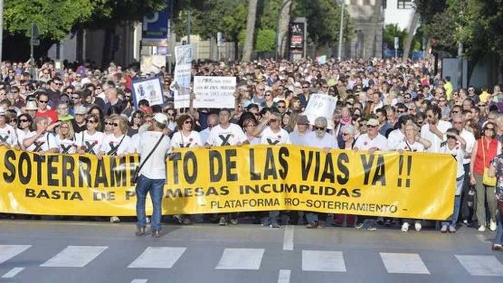 Sanciones a vecinos de Murcia por protestar contra las obras del AVE