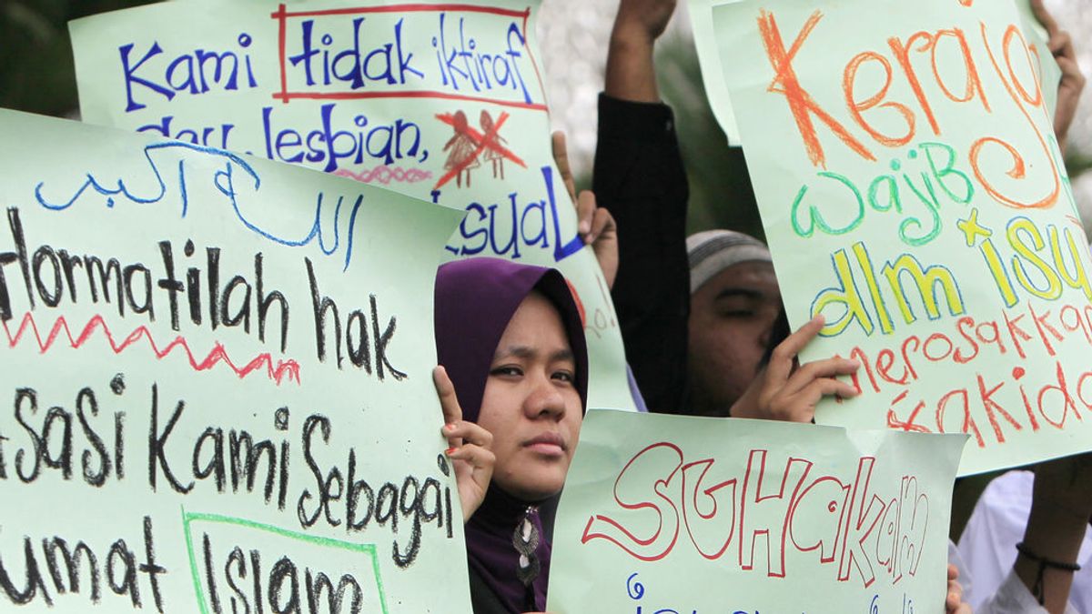 Manifestación en Malasia contra los derechos del colectivo LGTB