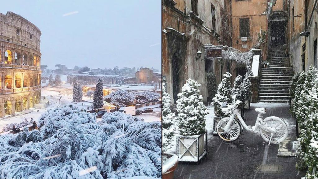 Nieve En Roma Primeras consecuencias de la ola de frío 'la bestia del Este': la nieve ...
