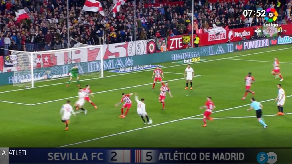 El Atlético de Madrid se pasea en el Sánchez-Pizjuán ante un flojo Sevilla (2-5)