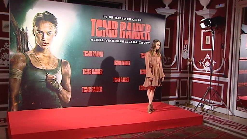 La actriz Alicia Vikander presenta en Madrid la nueva entrega de 'Tomb Raider'