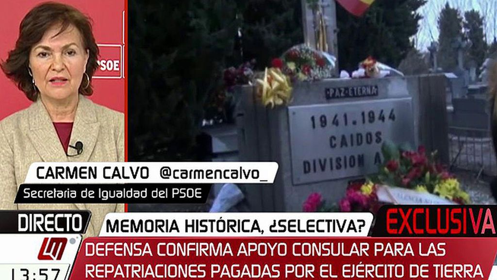 C. Calvo (PSOE): "Somos la única democracia en la que la derecha no quiere que miremos al pasado con justicia y paz"