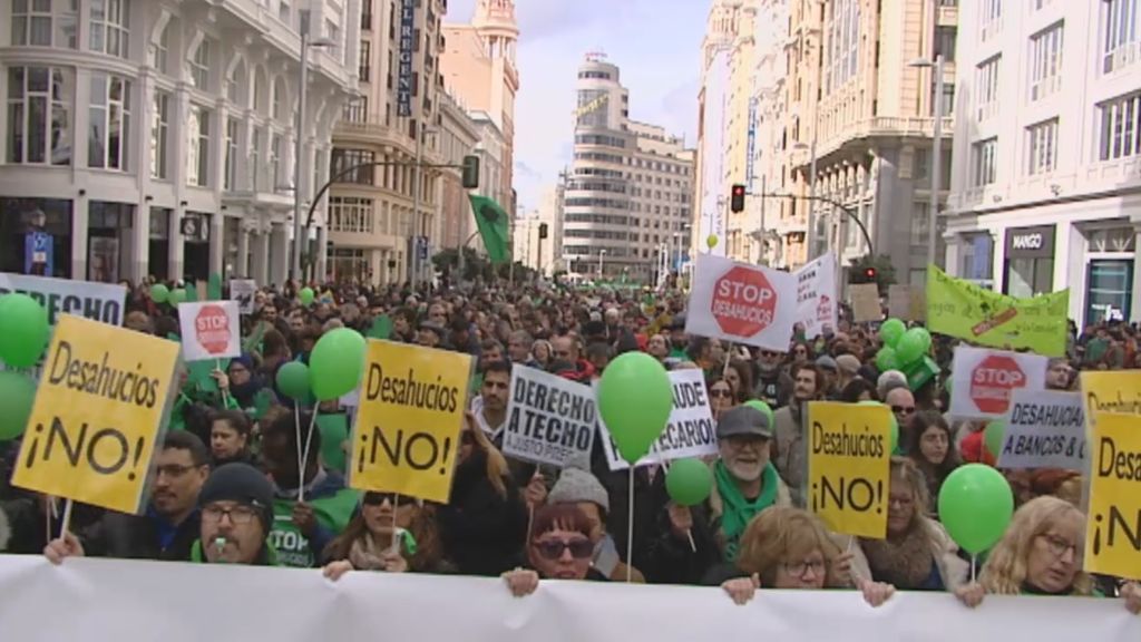 Derecho a techo a justo precio: marcha en Madrid para paralizar los desahucios
