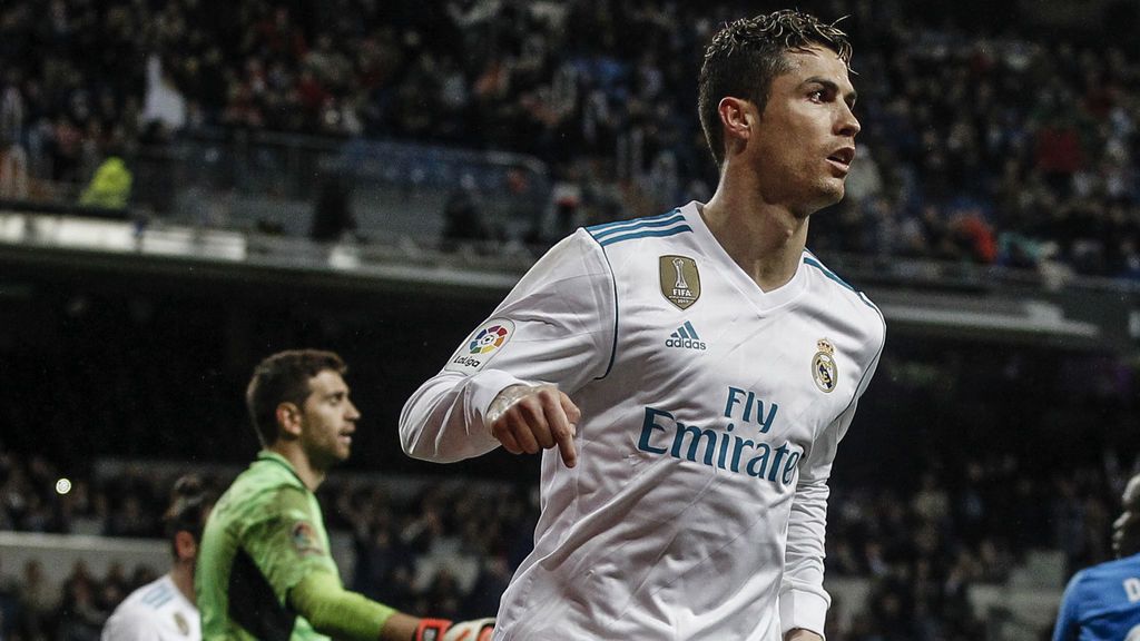 La felicidad de Cristiano tras su doblete ante el Getafe