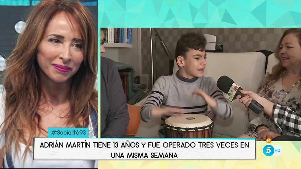 Adrián Martín reaparece recuperado tras su ingreso y emociona a Patiño con su canción