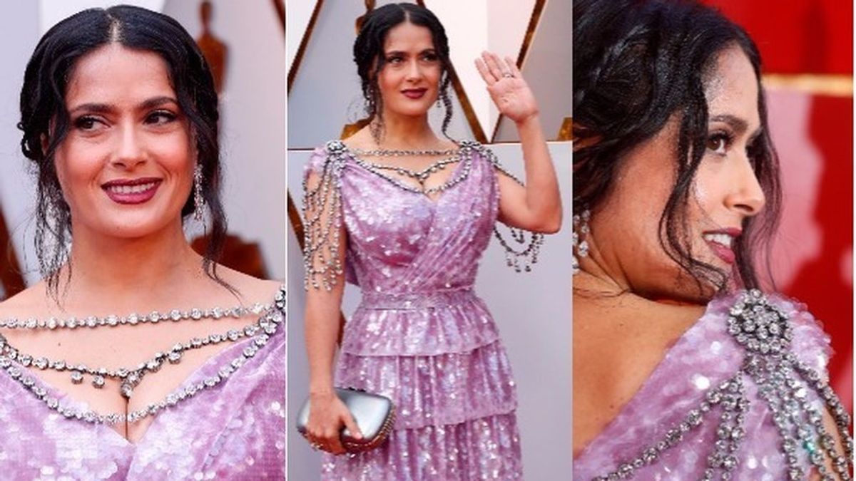 Oscars 2018: Twitter arde con el vestido de Salma Hayek