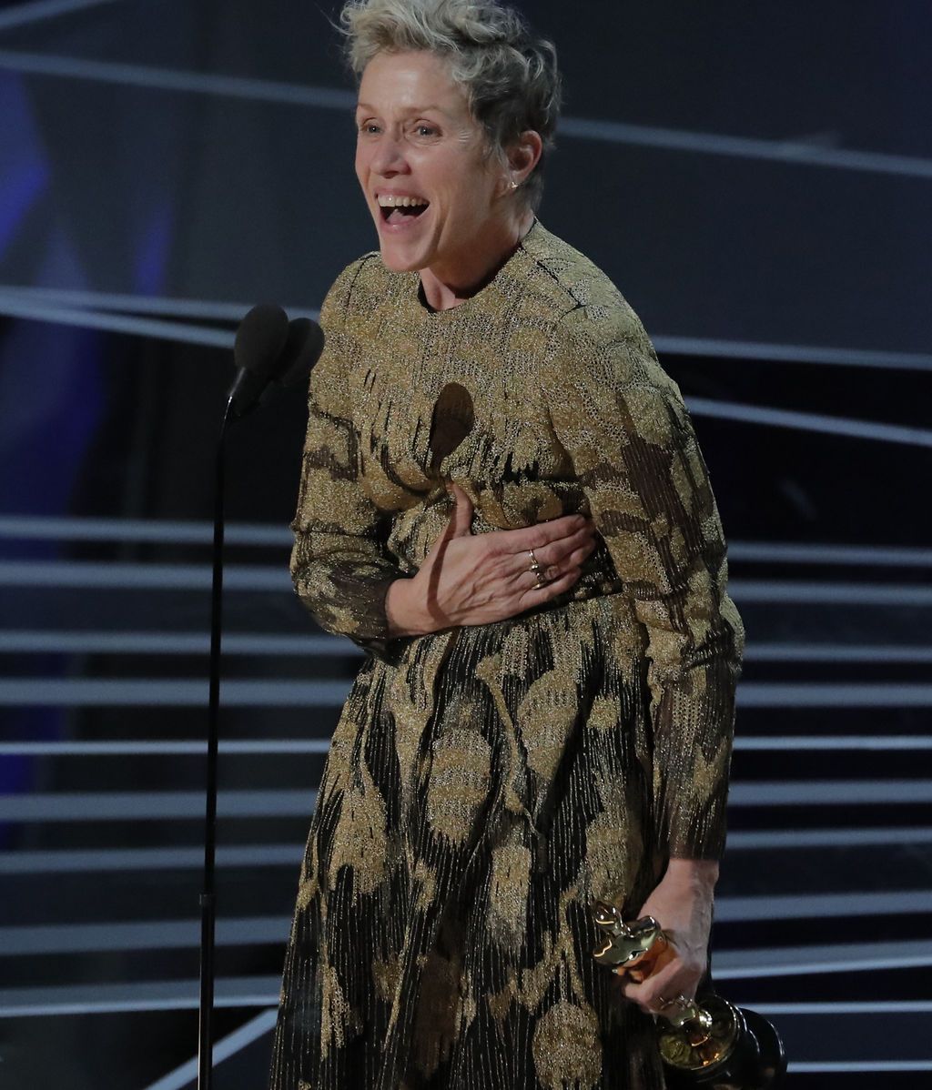 Frances McDormand gana el Oscar a la mejor actriz principal por su papel en 'Tres anuncios a las afueras'