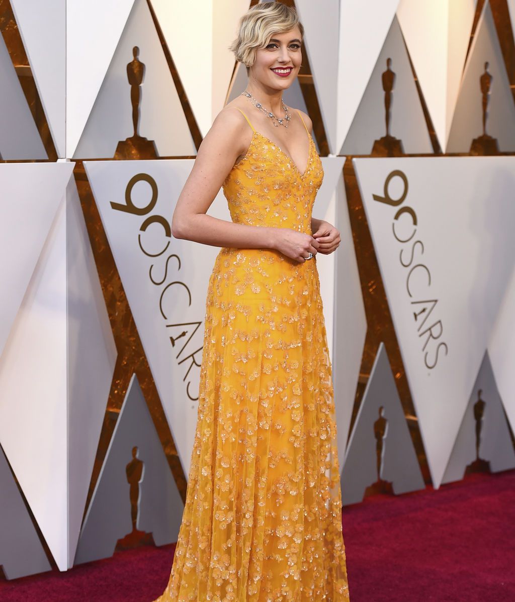 Greta Gerwig vestida de Rodarte