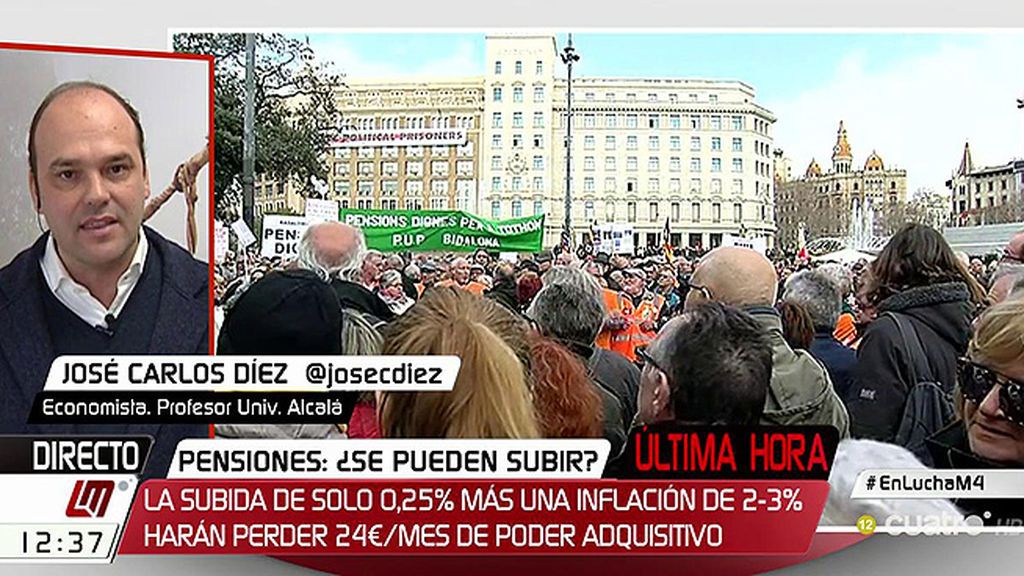 J.C. Díez: “El único que ha bajado la capacidad adquisitiva de los pensionistas es Mariano Rajoy”