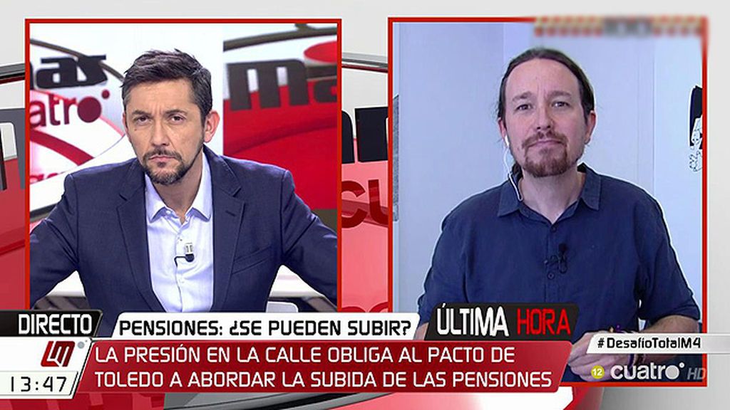 La entrevista de Pablo Iglesias en 'Las Mañanas de Cuatro', a la carta