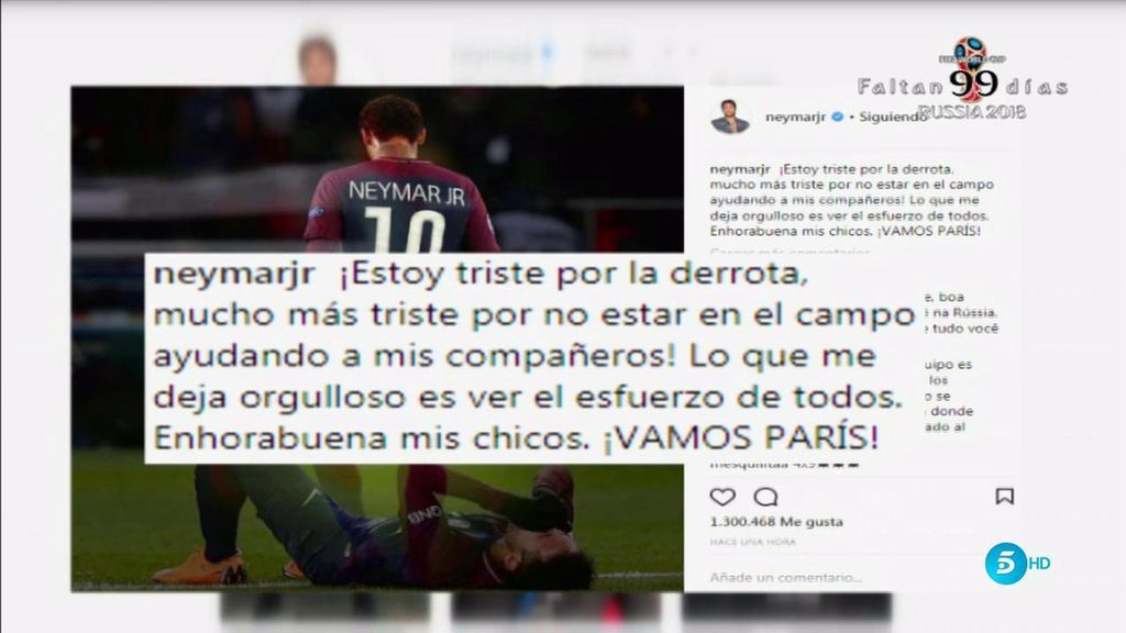 El mensaje de Neymar a sus compañeros tras la derrota ante el Real Madrid