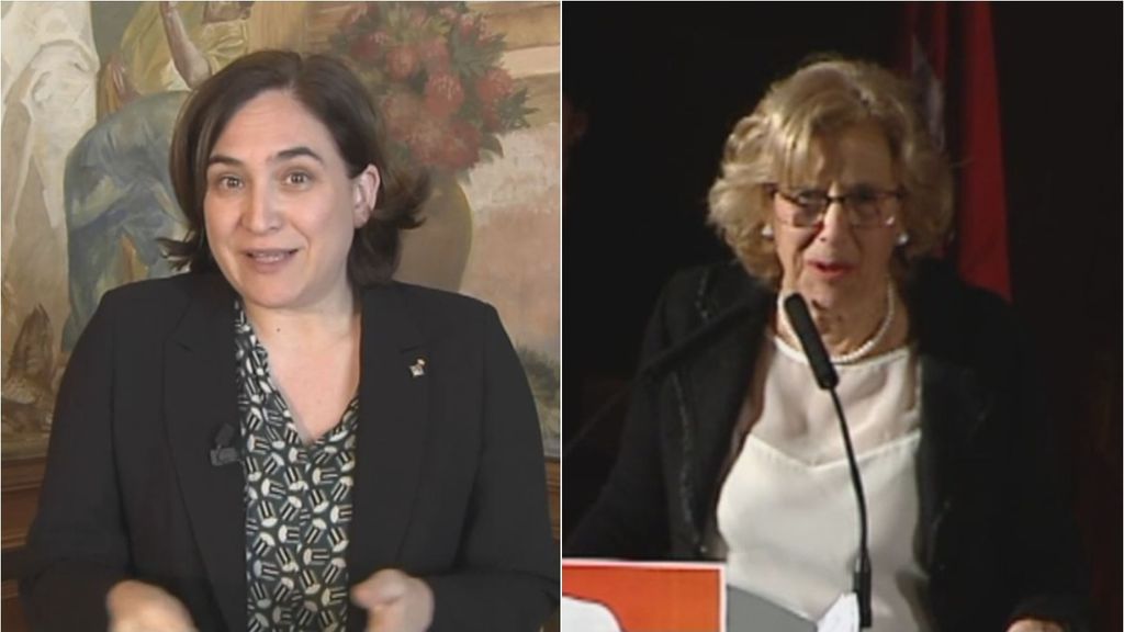 Carmena y Colau secundan la huelga feminista