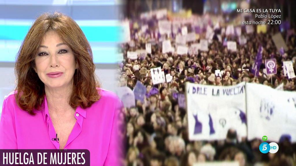 Ana Rosa, sobre la huelga de mujeres: "Hoy, 9M, empieza una nueva etapa de nuestra historia"