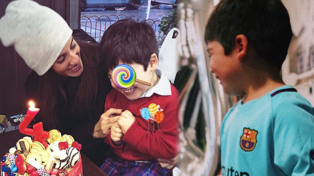 Messi 'se cuela' en el cuarto cumpleaños de Albertito Isla, el hijo de Isa Pantoja