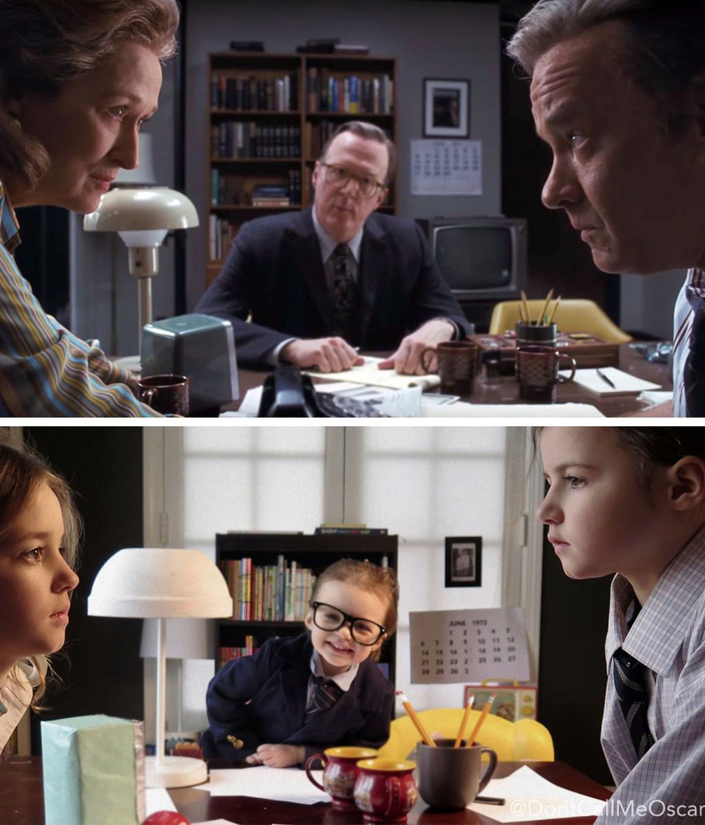 Una familia imita escenas de las películas nominadas a los Oscars