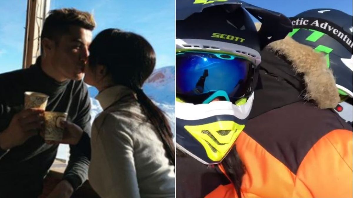 Moto de nieve, monos fosforitos y mucho amor: la escapada invernal de Cristiano y Georgina