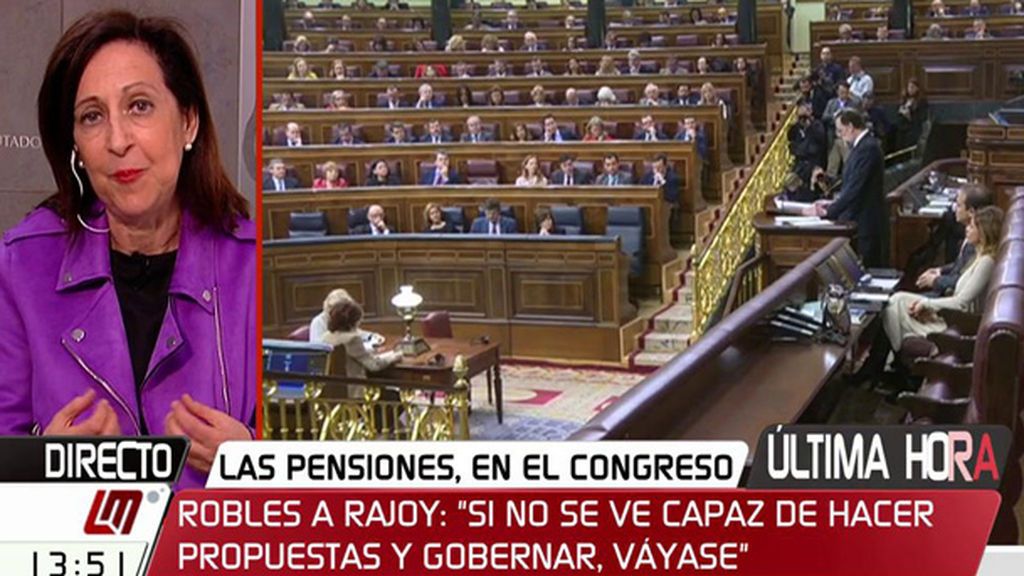M. Robles: “El pleno de hoy ha sido una falta de respeto de Mariano Rajoy”