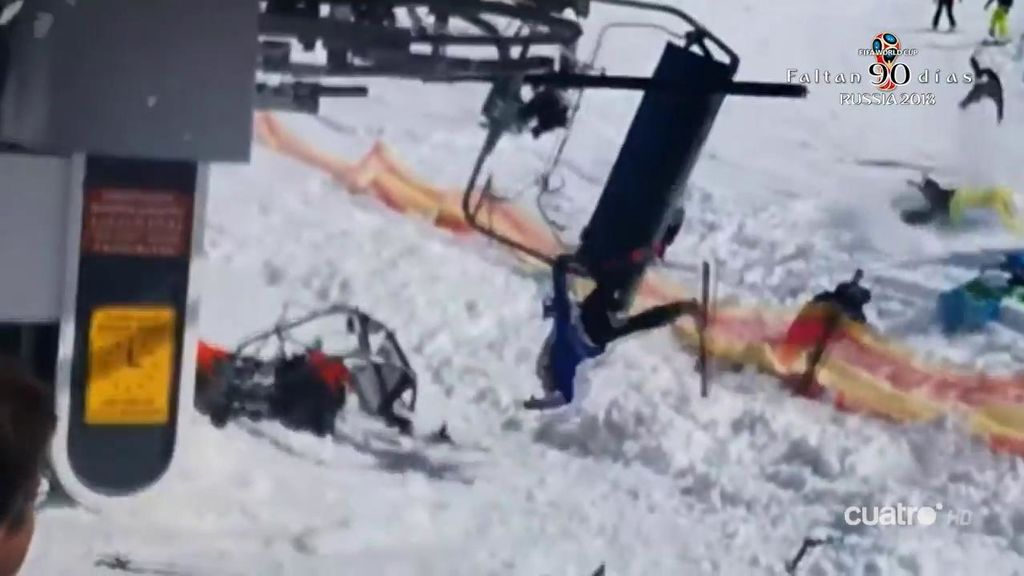 Un telesilla fuera de control deja ocho esquiadores heridos en Georgia