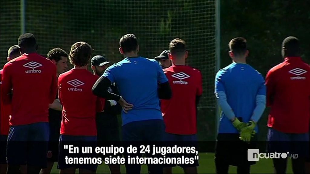 La charla de Machín a sus jugadores antes de jugar frente al Real Madrid