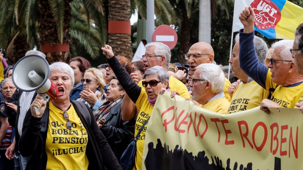Manifestación de jubilados en Gran Canaria por unas pensiones dignas