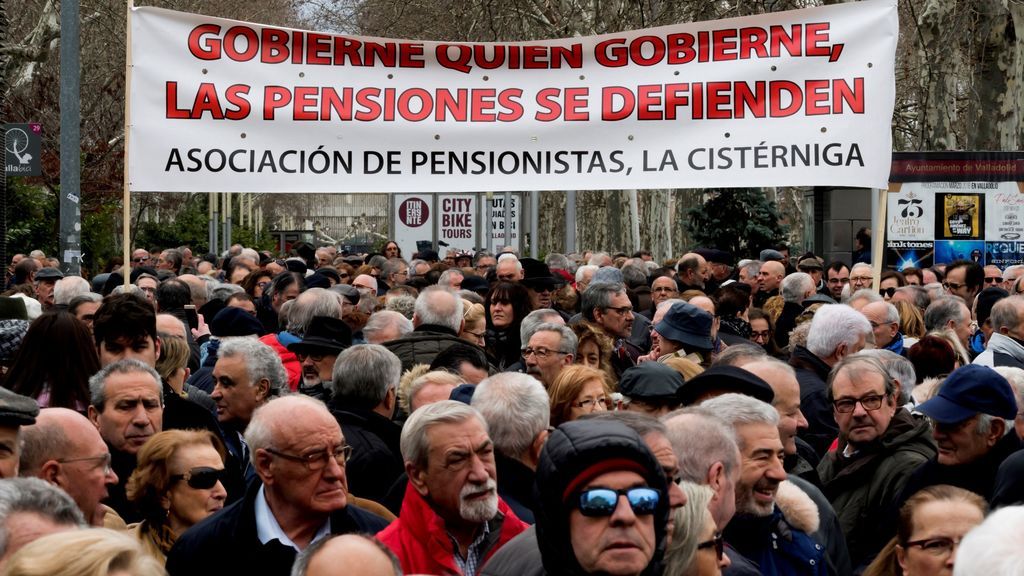 Manifestaciones de jubilados en Valladolid por unas pensiones dignas