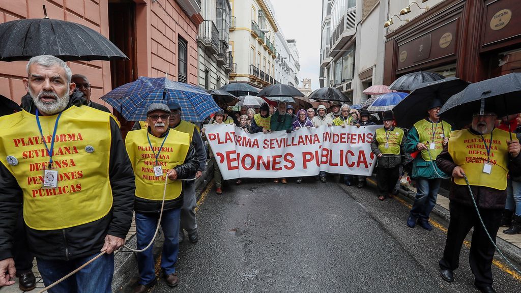 Manifestación de jubilados en Sevilla por unas pensiones dignas