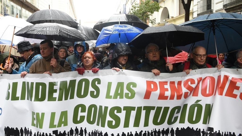 Manifestación de jubilados en Madrid por unas pensiones dignas