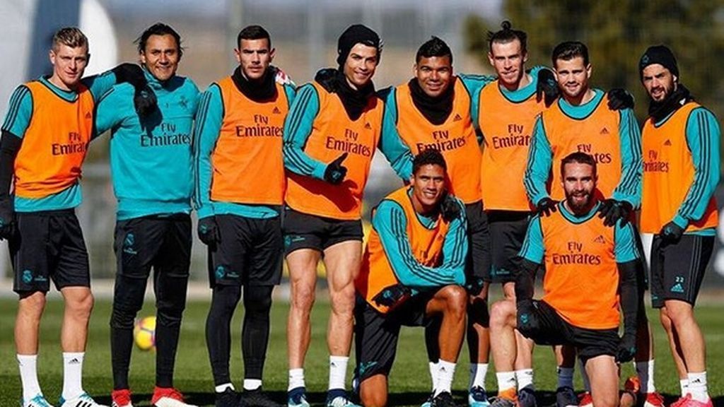 Cristiano publica la foto más divertida del entrenamiento del Real Madrid