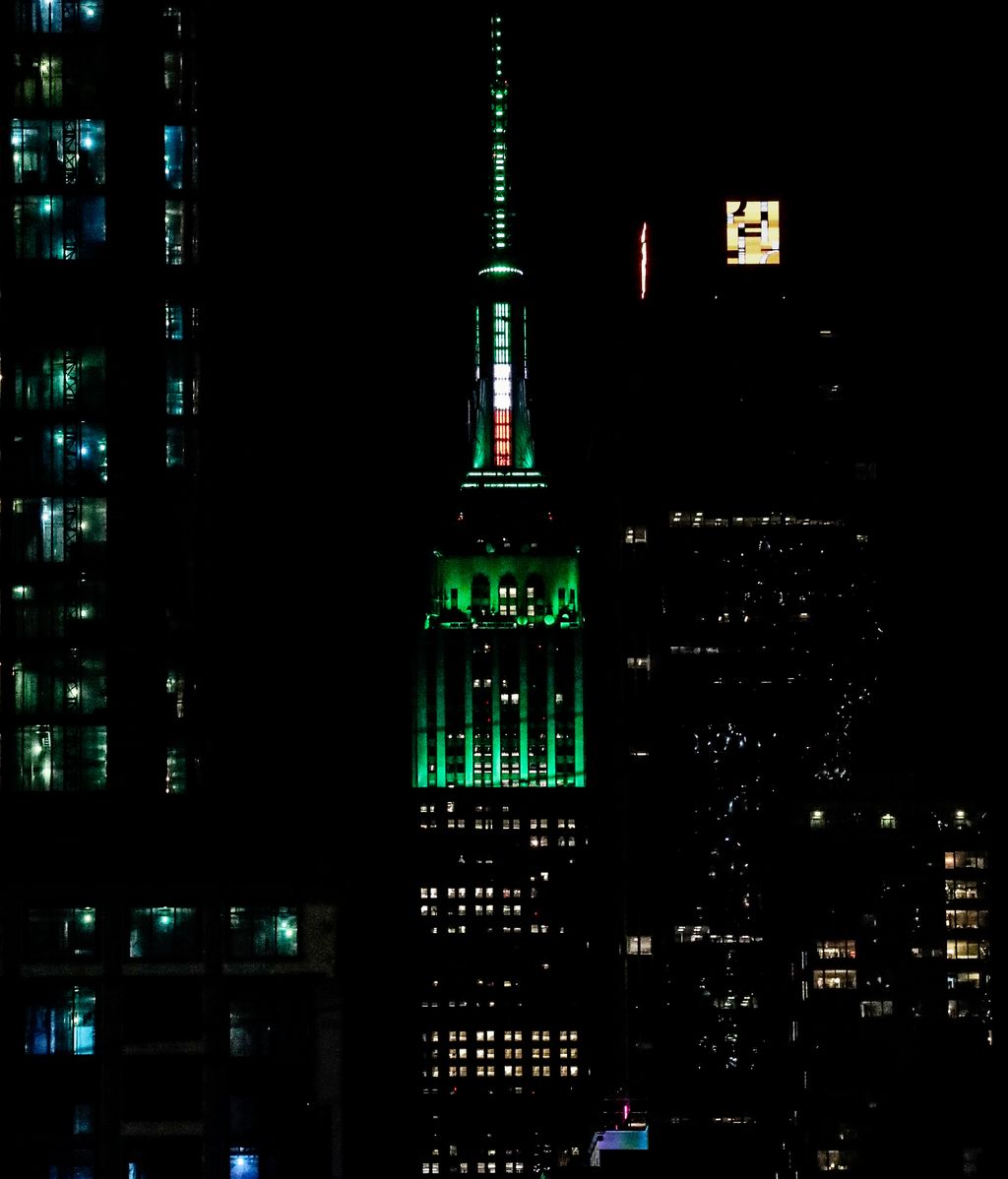 El Empire States se tiñe de verde en NY para celebrar San Patricio