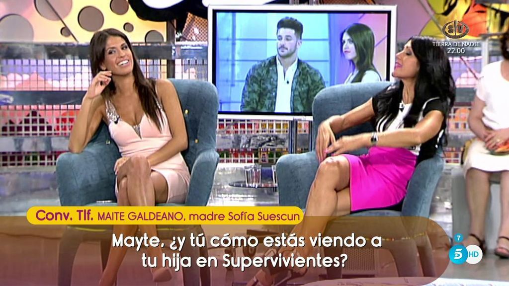 Maite Galdeano, sobre el tonteo de Sofía y Logan: "Me gustaría que tuviera un superhombre que la cuide, pero tampoco voy a valorar si es el melenas"