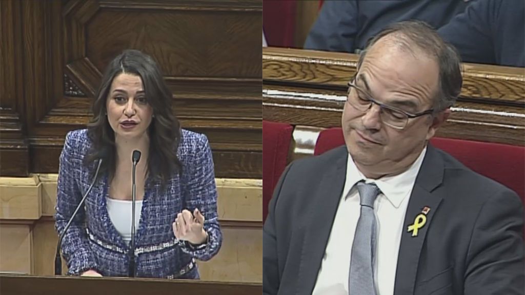 Arrimadas se confunde en su discurso y se refiere a Turull como "señor Puigdemont"