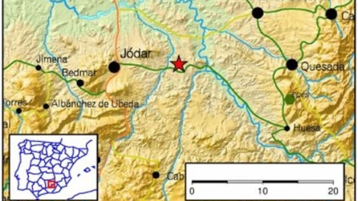 Registrado en Jódar (Jaén) un terremoto de cuatro grados que no ha causado daños