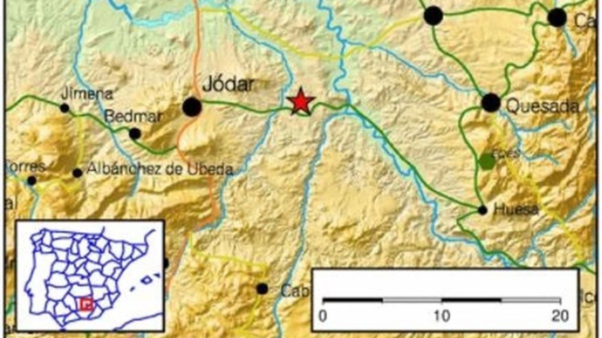 Registrado en Jódar (Jaén) un terremoto de cuatro grados que no ha causado daños
