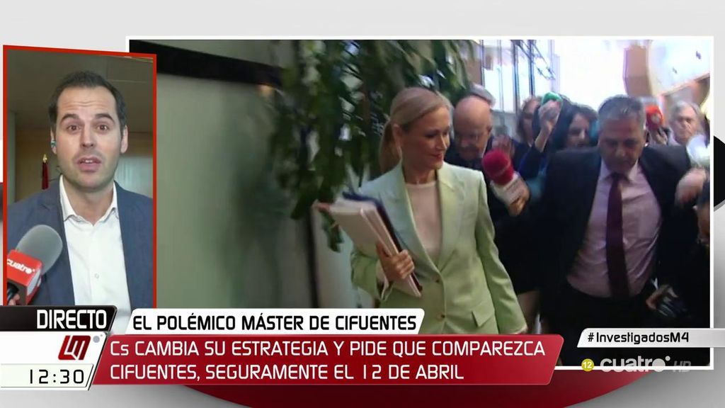 Ignacio Aguado: "Si el delito se confirma exigiremos la dimisión de Cifuentes. No nos va a temblar el pulso"