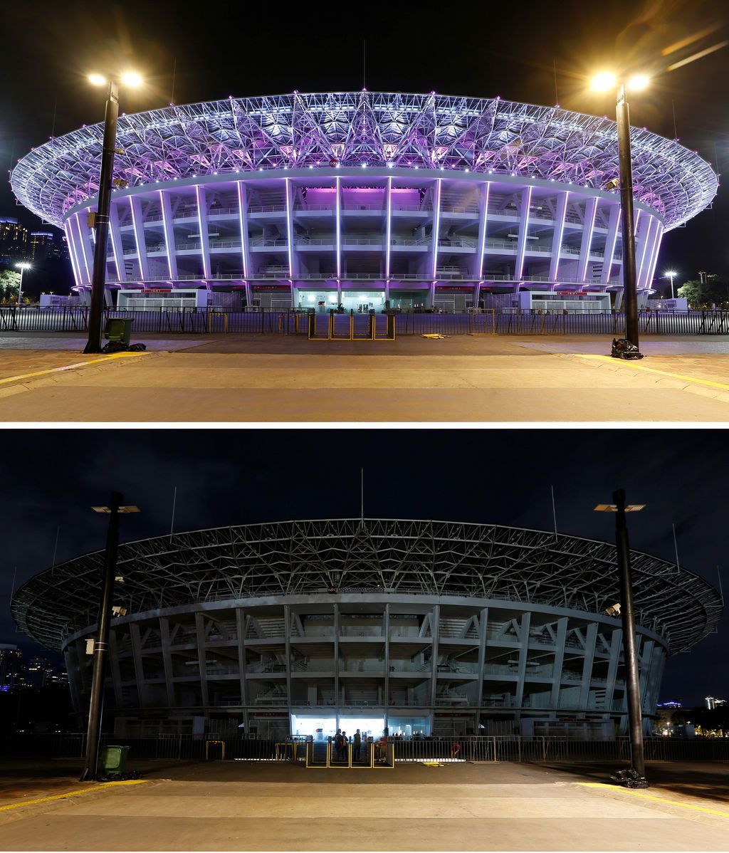 La Hora del Planeta: el estadio Gelora Bung Karno en Yakarta, Indonesia