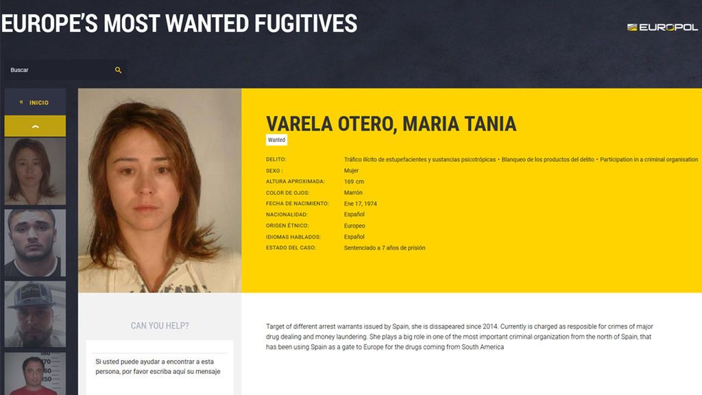 Detienen a la gallega Tania Varela, la narcotraficante más buscada por la Europol