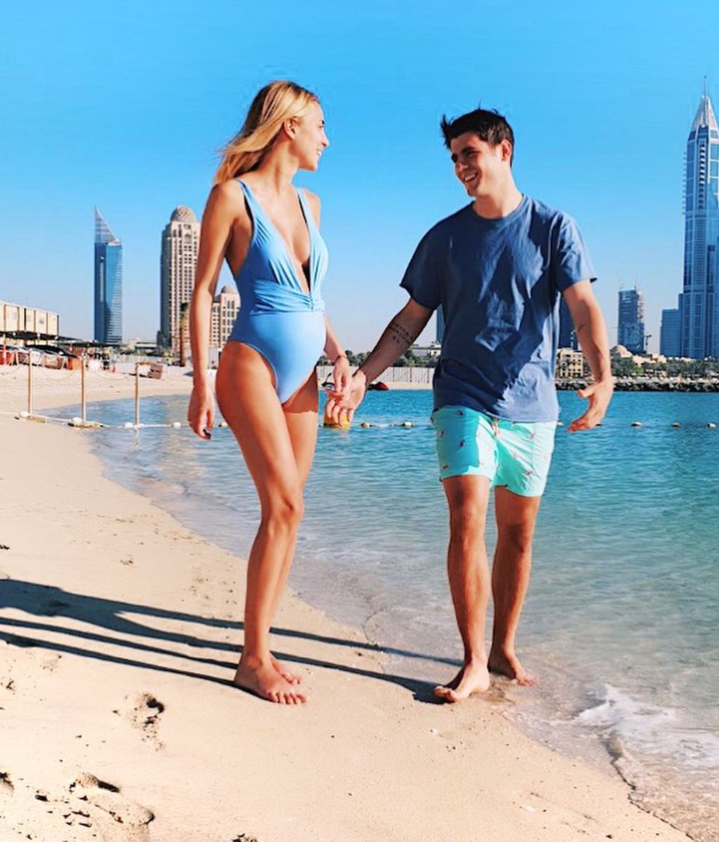 El 'álbum prepapás' de Alice Campello y Álvaro Morata en la playa de  Dubái, en fotos