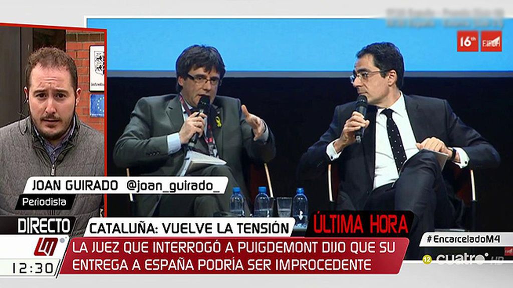 Joan Guirado: “Puigdemont estuvo tranquilo en su declaración y dijo que en España no tendría un juicio justo”
