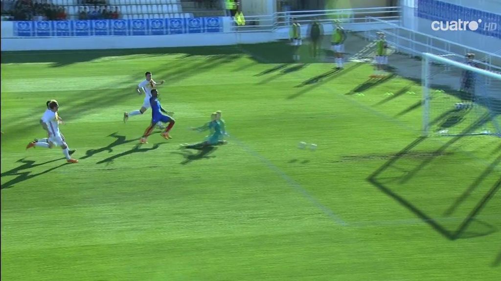 Gol de Maolida para la selección francesa que obliga a España a marcar dos tantos para clasificarse (2-1)