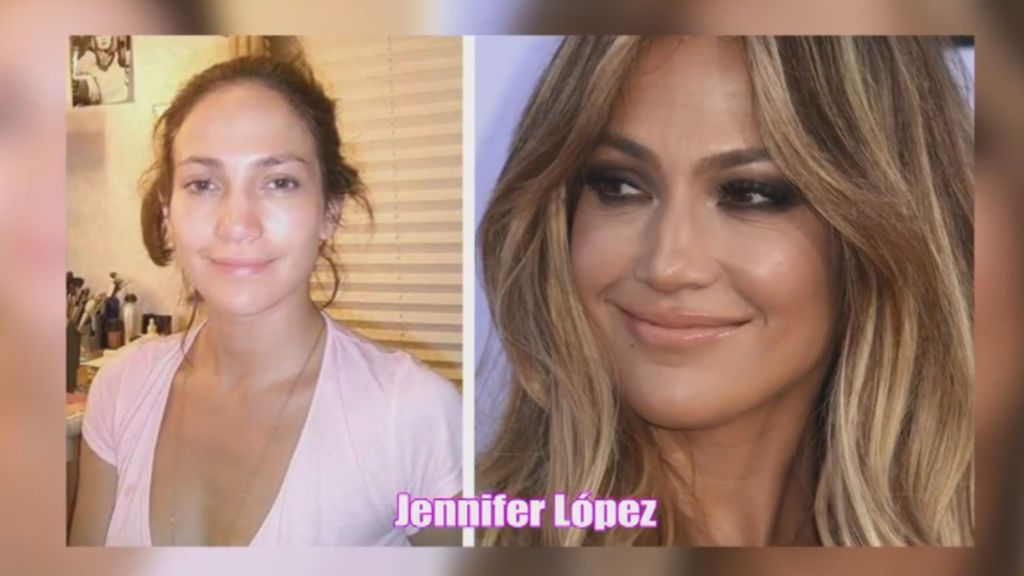 El antes y el después de la sesión de maquillaje de las famosas