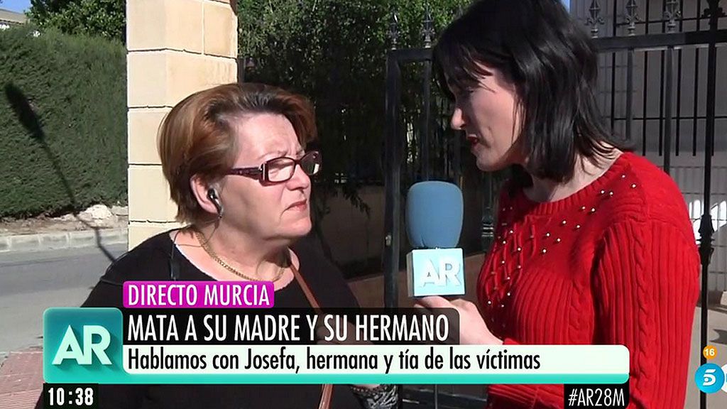 Josefa, tía del agresor del doble crimen de Murcia: “El padre está más allá que acá y nosotros atontados”