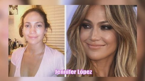 El antes y el después de la sesión de maquillaje de las famosas
