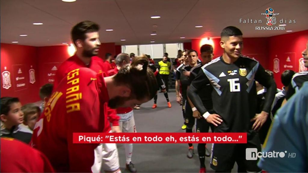 La broma de Piqué a Mascherano tras la felicitación a Sergio Ramos por su reciente paternidad