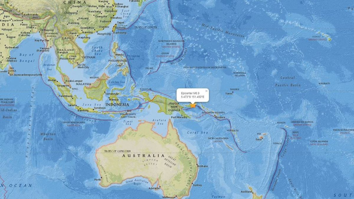 Registrado un terremoto de magnitud 7,2 en la costa este de Papúa Nueva Guinea