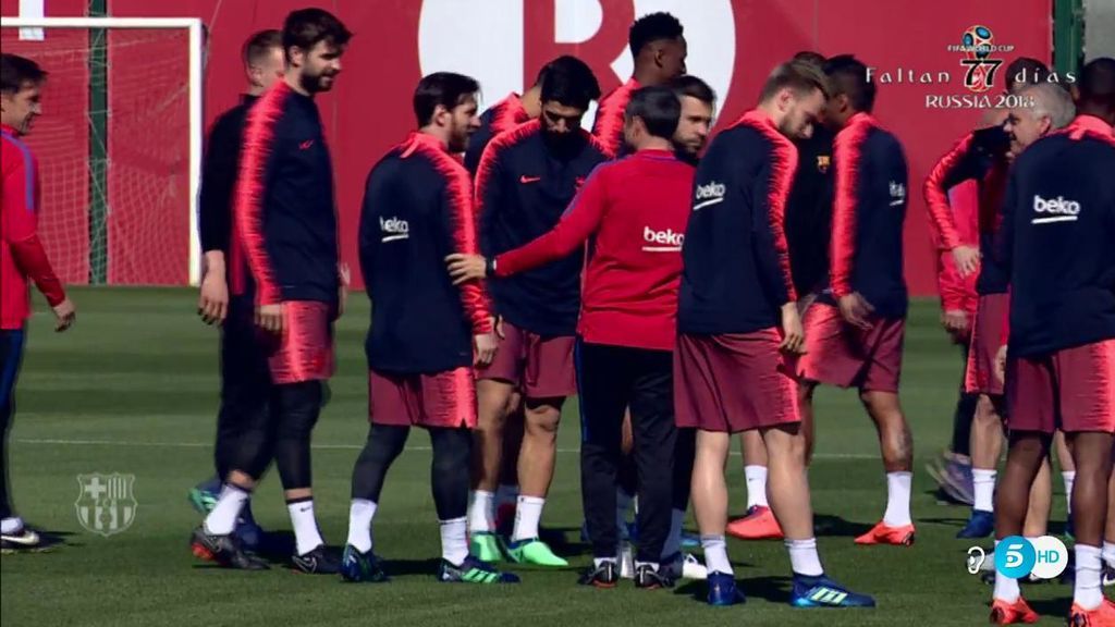 Messi se entrena con el grupo pero es duda para Sevilla