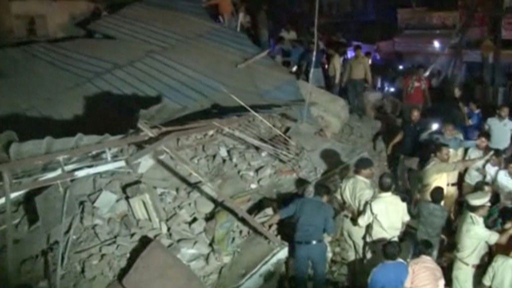 Una decena de muertos en un derrumbe en la India