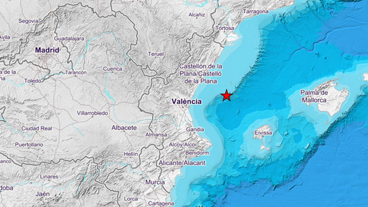 El Golfo de Valencia registra dos terremotos de magnitud 3,3 y 2,6